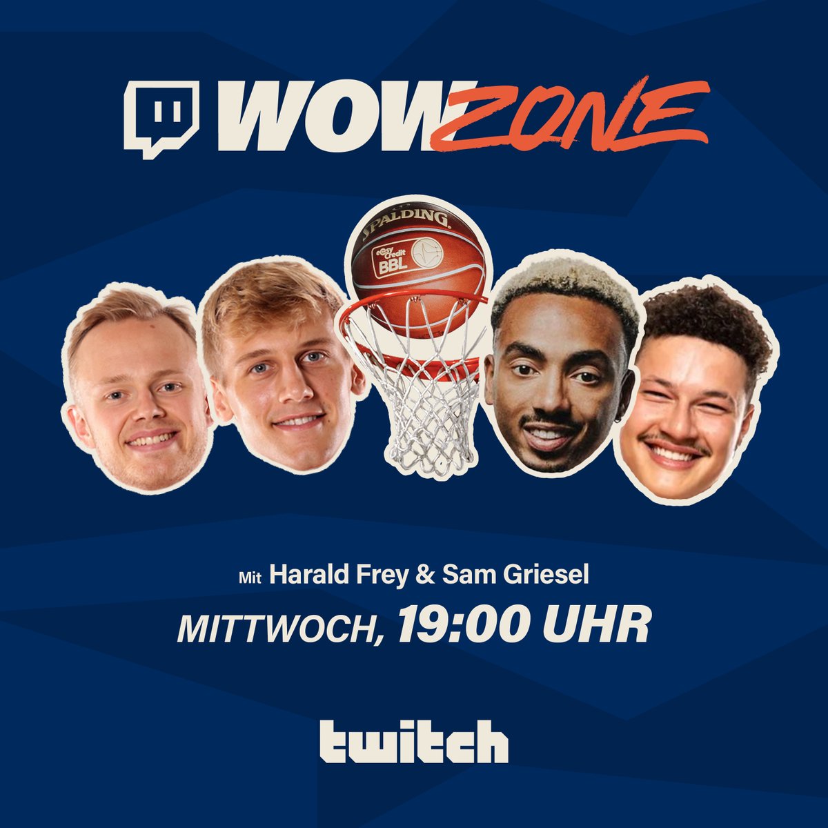 Einschalten! Morgen sind Harald und Sam ab 19 Uhr zu Gast in der @easyCreditBBL WOW ZONE auf Twitch 👉twitch.tv/easycreditbbl🏀 #HEARTBERG #easyCreditBBL