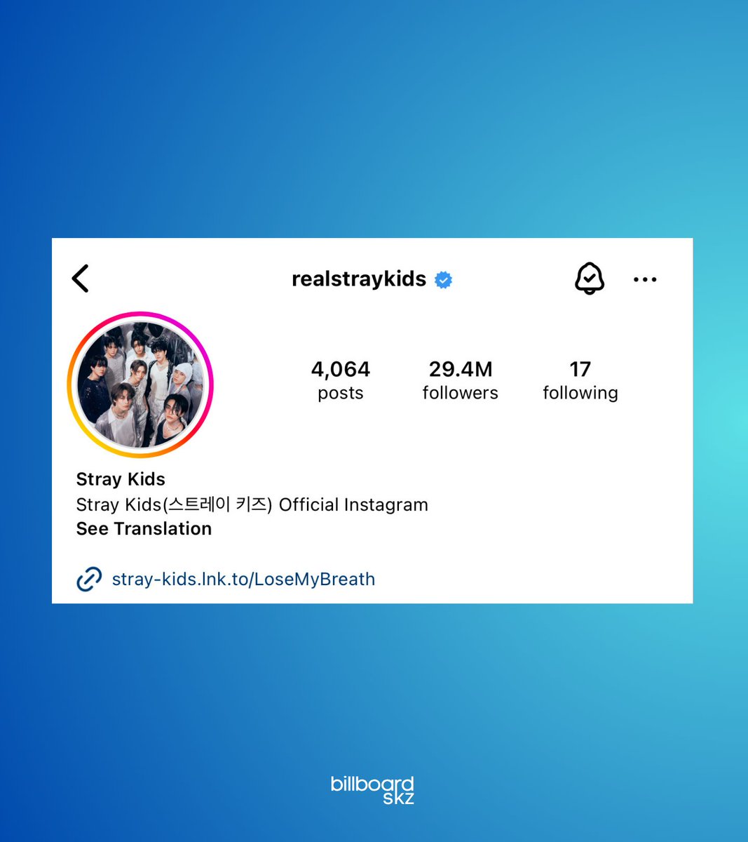 LOOK: @Stray_Kids (realstraykids) updates profile photo on Instagram with #LoseMyBreath concept image.