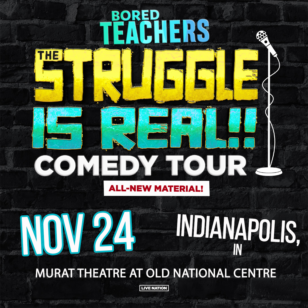 ON SALE NOW ‼️ ⭐️ Bored Teachers️: The Struggle Is Real! Comedy Tour 📆 November 24 📍 Murat Theatre 🎫 Get tickets at livemu.sc/3U5eobq