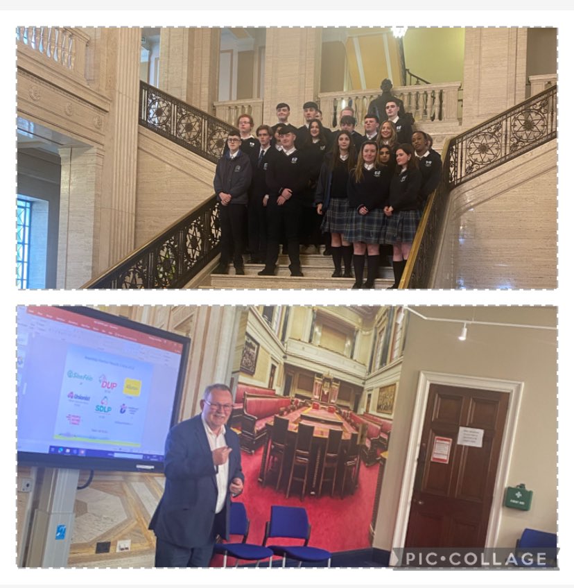 Many thanks to students & staff @CNIofficial (Meath) for taking part in our programme today . Students discussed topical issues with @MaoliosaMcH and watched plenary from public gallery. Thanks everyone.