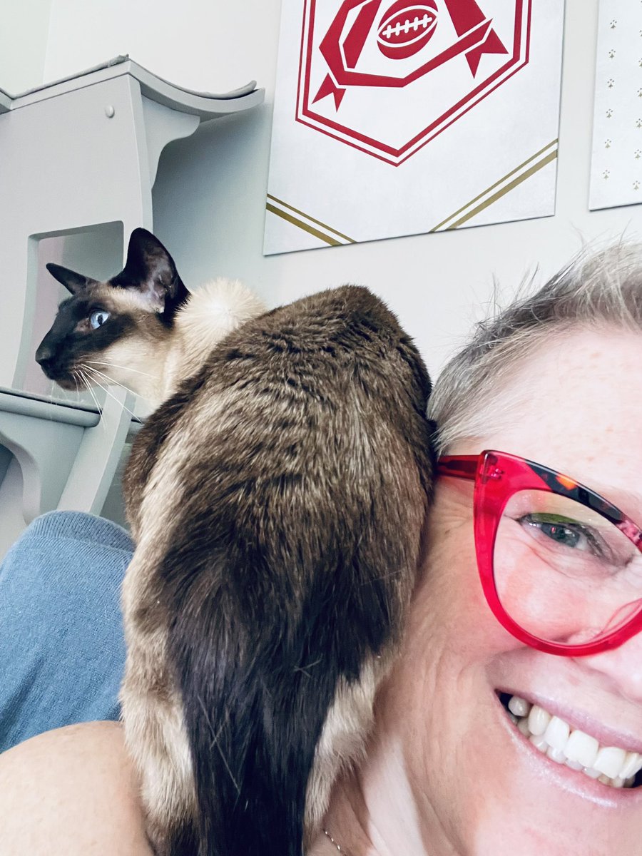 MeezerCats's tweet photo. Today is our meowmy’s birthday. We would love to get her some #HappyBirthday wishes our birthday selfies #lifewithcats #lifeisbetterwithcats 
Weez luvs our meowmy 🫶🏻💜🌟 https://t.co/OcPoVVKFx7