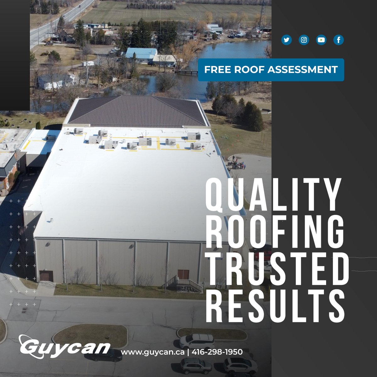 Guycanltd's tweet photo. Built to last, trusted for generations.  Since 1975, Guycan Ltd. has been delivering top-quality commercial roofing solutions. Don't settle for anything less than the best. Get a free quote today! 

Call 416-298-1950

#guycan #commercialroofing #qualitymatters #trustedroofers https://t.co/8udj4htALo