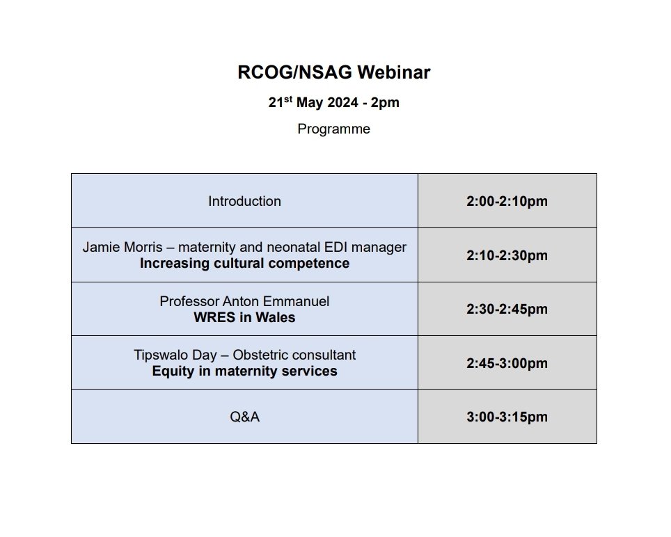 jamieimogene's tweet image. How do we address racial disparities in maternity and neonatal care?  Join a free webinar to learn about the ongoing initiatives in Wales @AntonEmmanuel2 @TipswaloD