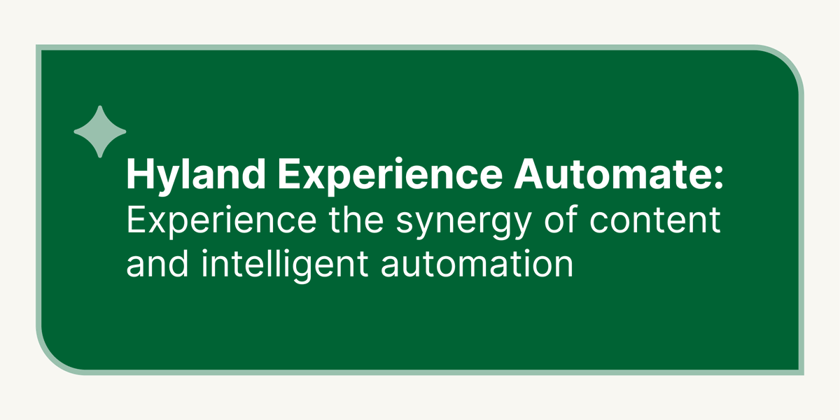 🚀 Hyland Experience Automate has arrived! Hx Automate is one of the first services available through Hyland Experience, our next-generation, cloud-native platform. Explore the 🔑 features and benefits of Hyland’s most exciting new solution: hyland.com/en/products/pr…