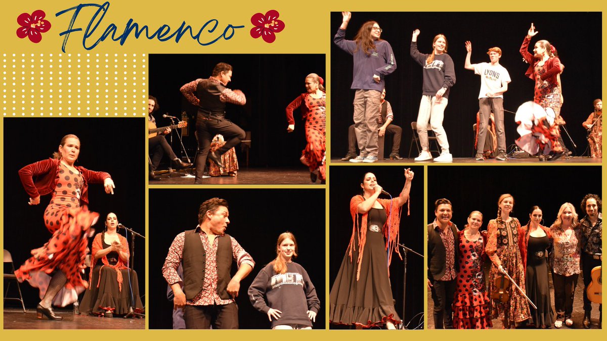 Our Spanish 3A classes studied a unit on music genres-one was Flamenco. Thanks Señora Lopez-Yanez for arranging David Chiriboga & his Flamenco Ensemble to perform again at LT. They explained history/instruments of Flamenco. Highlight=students on stage learning a dance. #WeAreLT