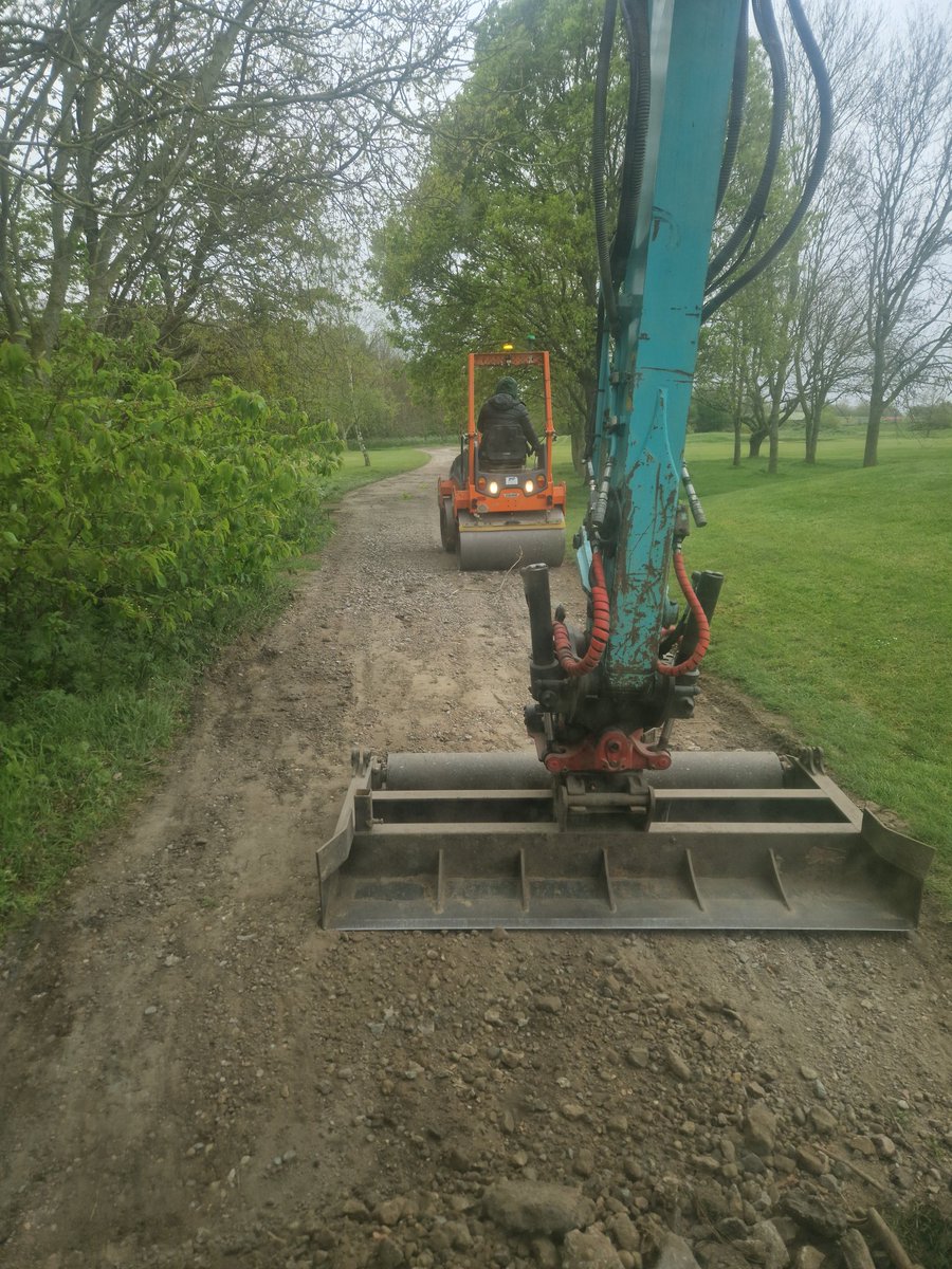 Track grading after the wet conditions throw the winter