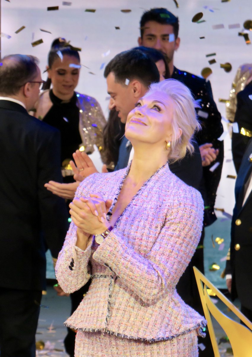 As coloured tape rains down, <a href="/hanwaddingham/">Hannah Waddingham.</a> savours the moment after naming Sun Princess

<a href="/PrincessCruises/">Princess Cruises</a> <a href="/PrincessUKmedia/">Princess Cruises UK and Europe</a>