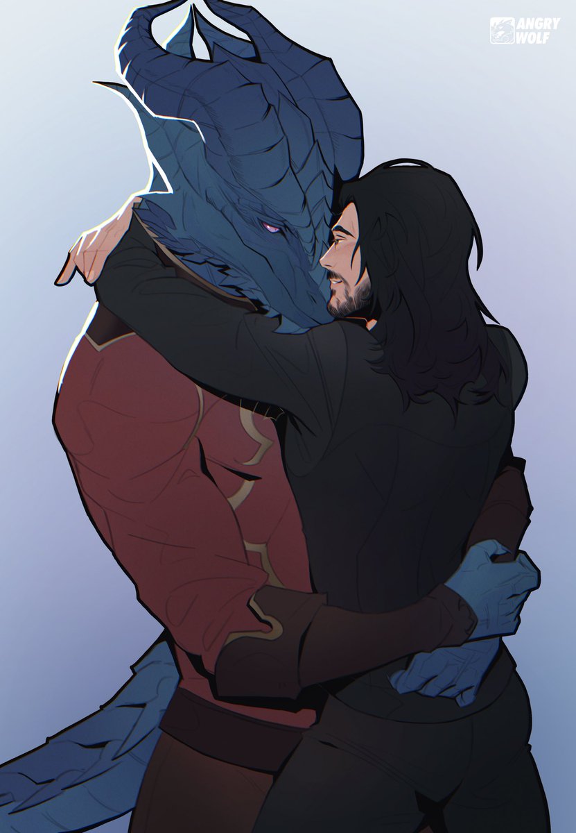 AmousWolf's tweet photo. 2 recent commissions i worked on recently that i enjoyed doing way more than i probably should have

my 2 new favorite things, dragonborn and muscle mommies 

_ 
 #DND #DnDcharacter #fantasyart #commissionsopen https://t.co/xTZ7sK6ttq