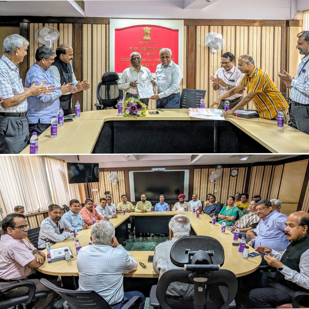 Chairman B.N. Gangadhar of NMC proudly felicitated Padma Shri Awardee Dr. Chandrashekar Channapatna Rajannachar for his exceptional contributions to medicine and community welfare. 

#NMC #Felicitation #MedicalExcellence