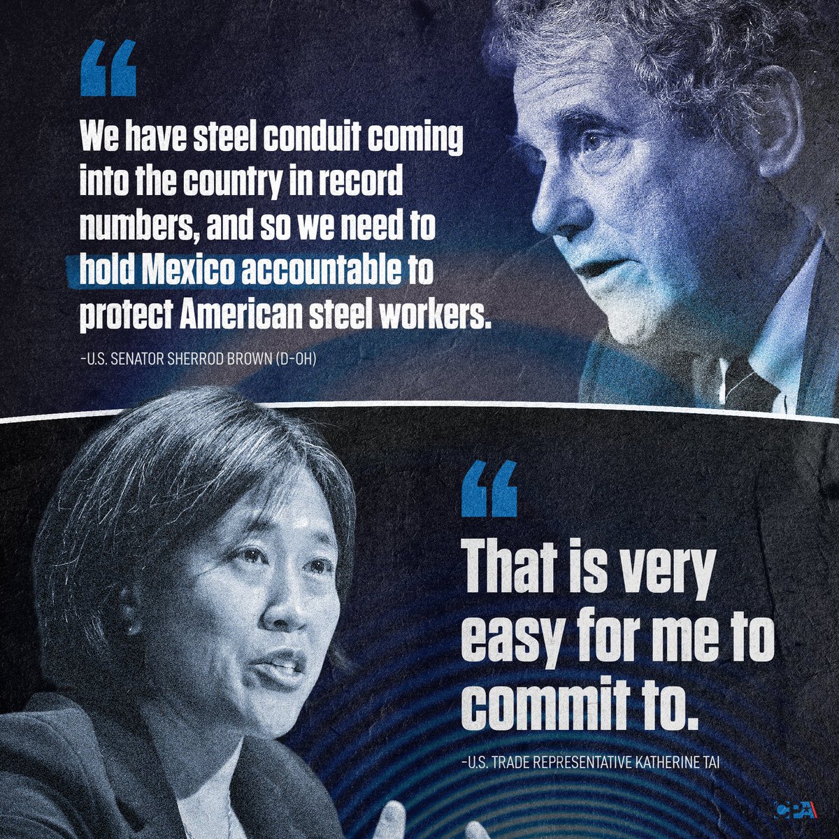 Despite the USMCA being the “gold standard” trade agreement, consternation with Mexico is on the rise as its surge of steel imports into the U.S. continues to breach a 2019 joint statement.

@SenSherrodBrown underscored the issue in a hearing last week ⬇

tinyurl.com/m92ynexu