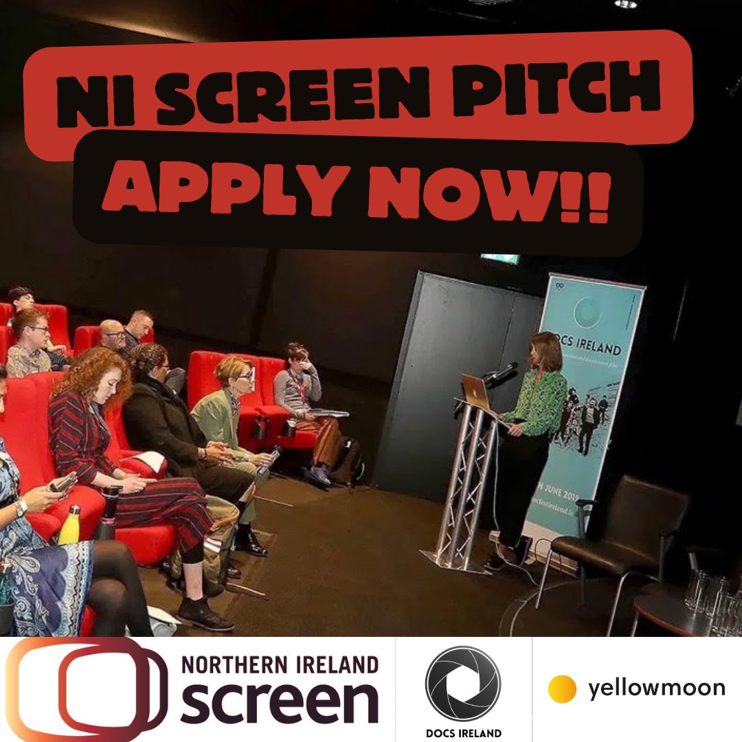 📣NORTHERN IRELAND SCREEN PITCH📣 Docs Ireland and @NIScreen , in association with @YellowmoonPost are offering a chance for documentary makers, to receive an award of up to £9,000 towards a pilot for a documentary feature. Deadline May 3rd at 5pm. docsireland.ie/industry/ni-sc…