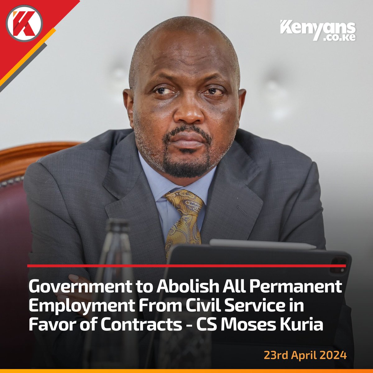 Government to abolish all permanent employment from civil service in favor of contracts - CS Moses Kuria