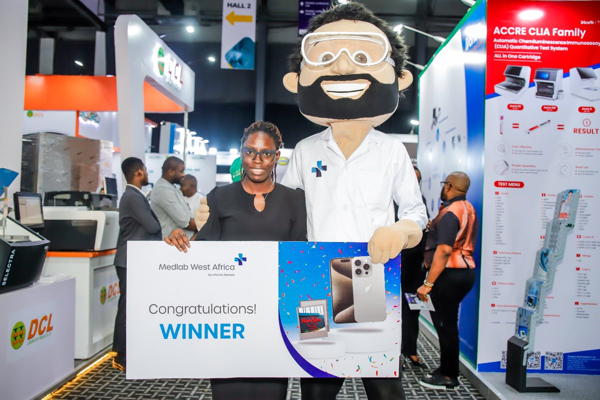 whxlabslagos's tweet photo. We're thrilled to announce the winners of our #MedlabWestAfrica 2024 lunch voucher giveaway! 🏆 Congratulations to all the lucky winners! 🎊 

Stay tuned for more exciting updates and events coming your way.

#MedlabWestAfrica #WestAfrica #Nigeria https://t.co/GUi4dtuSab