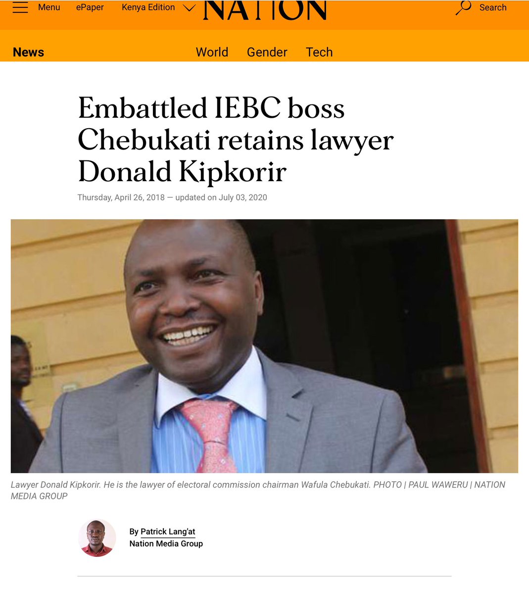 This week in 2018, President Uhuru Kenyatta sent then Information & Communication Minister Joe Mucheru to demand immediate resignation of then IEBC Chairman Wafula Chebukati. Chebukati then hired me to represent him against the onslaught. Now Defence Minister @HonAdenDuale knows…