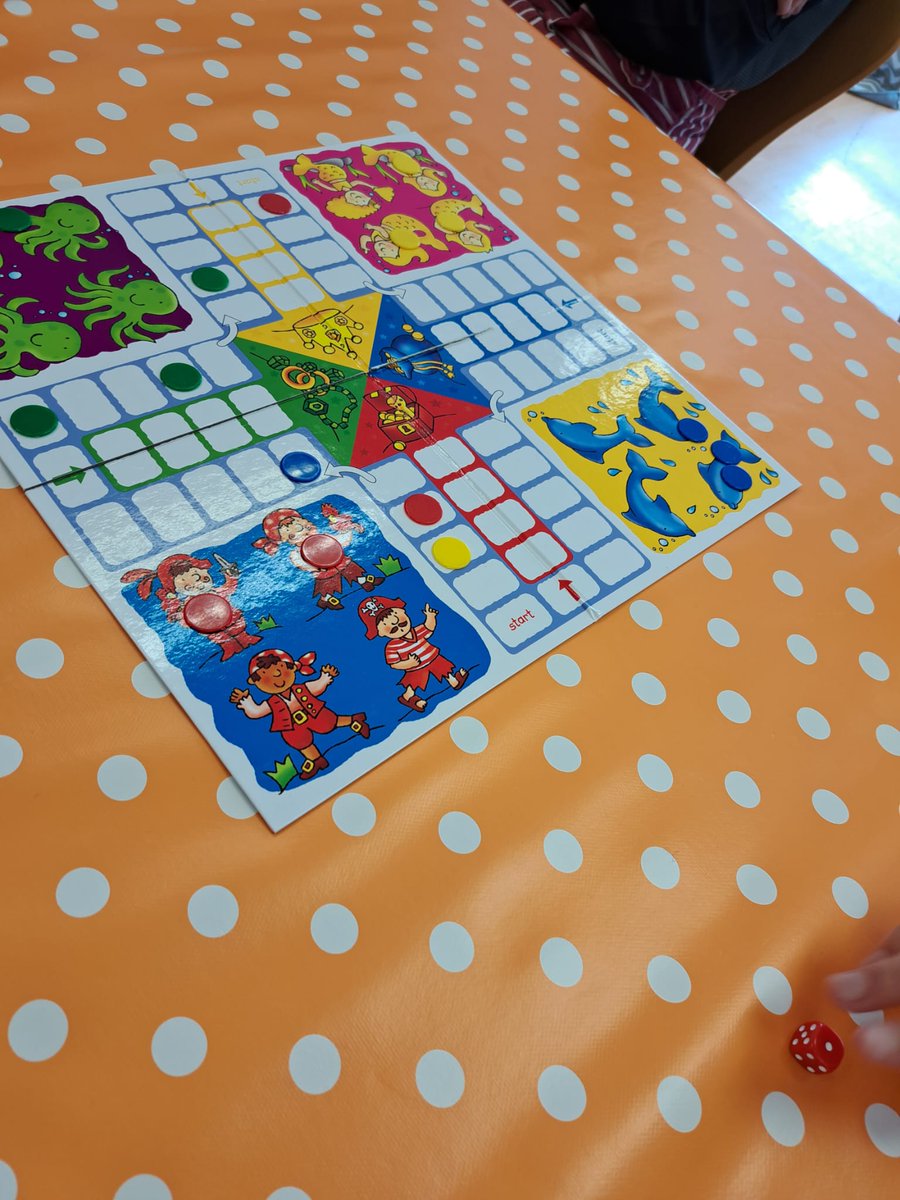 Today at The Bosie they made mini toad-in -the-holes then had a game of Ludo - rolling a 6 proved tricky again!