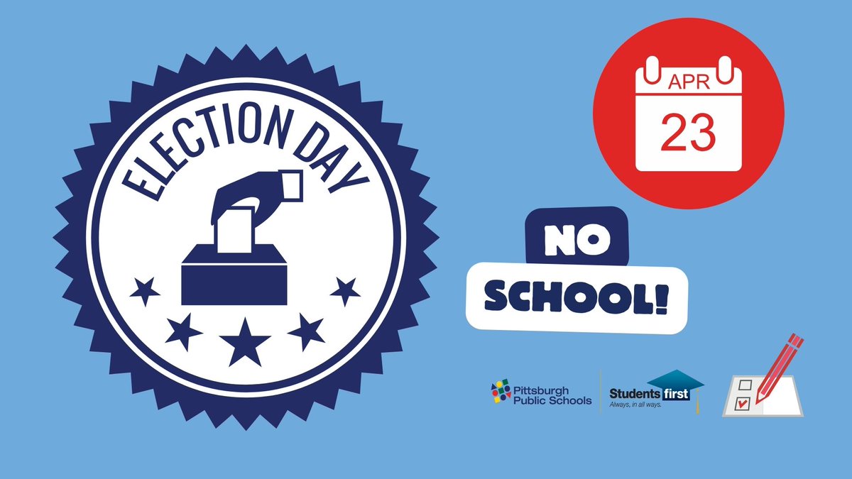 No School on Election Day! Don't forget to exercise your right to vote and help shape our future!