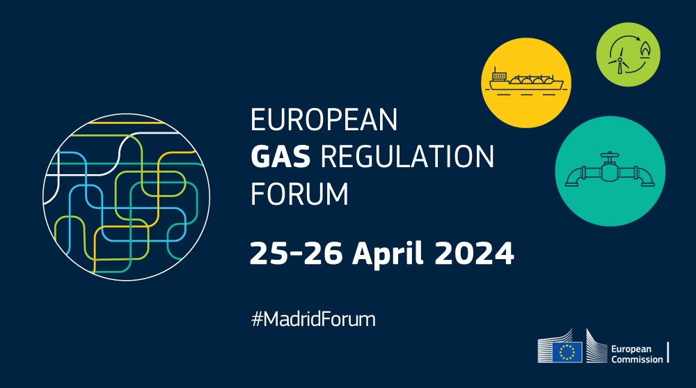 The European Gas Regulatory Forum takes place this week in Madrid 🇪🇸.

The agenda includes sessions on the #hydrogen and decarbonised #gas package, #REMIT, #LNG studies and stock-taking of the situation in the #GasMarket.

#MadridForum agenda ➡️ europa.eu/!NcgDFF