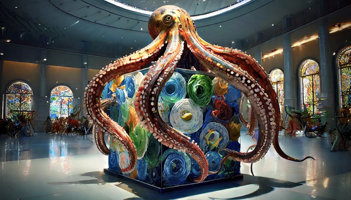 OnEarthStudio's tweet photo. EATING PLASTIC - Firefly
#AI #AIArt #AICreated #AIGenerated #DigitalArtWork #CreativeAI #AIArtWork #AIArtCommunity #AIArtGallery #Firefly #Earth #EarthLove #Gallery #ModernArt #Plastic #Pollution #SeaPollution #EatingPlastic #Octopus #PromptShare
Prompt in ALT👇 https://t.co/UlNDQNnjlG