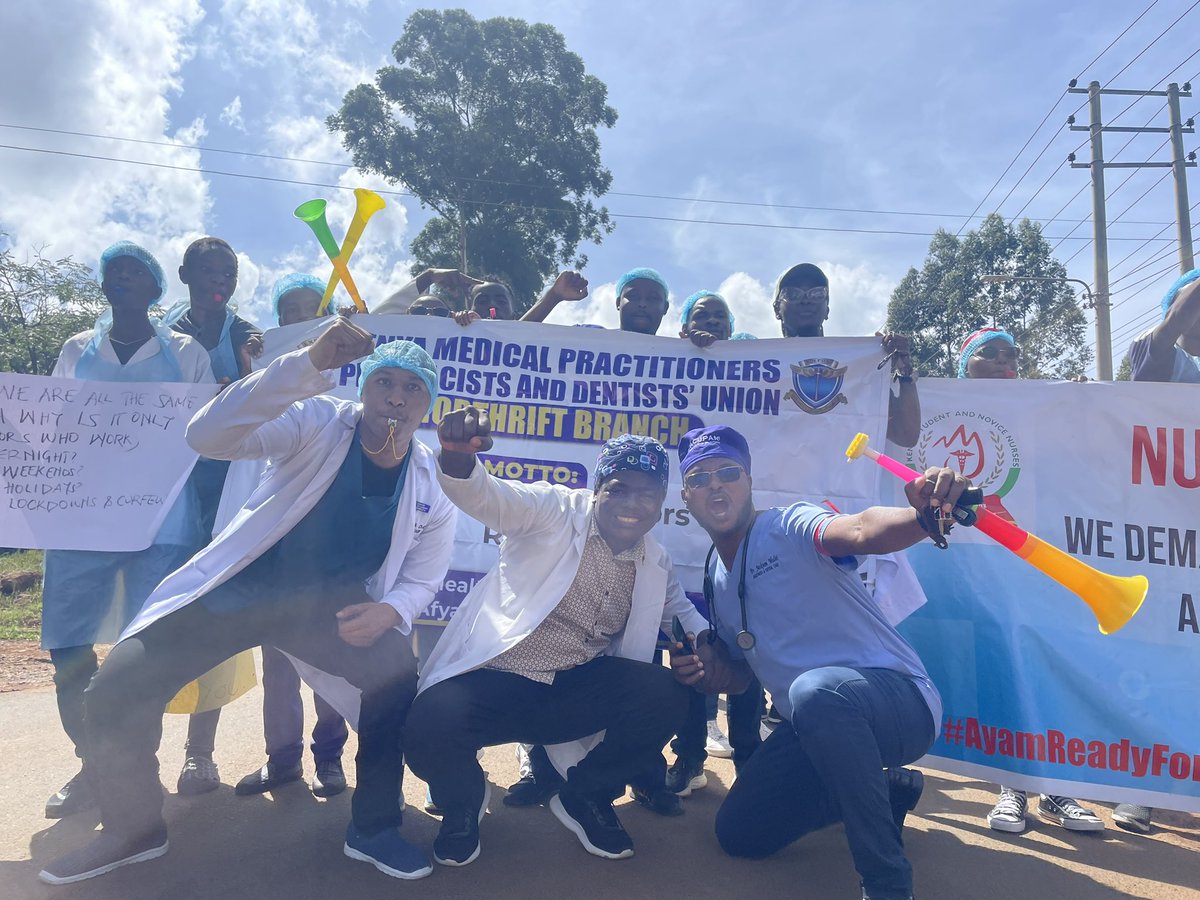 COMRADE DOCTORS! Good clouds are gathering, it’s about to rain blessings & beautiful reward. The oppressor is jumping helter sketler in panic. We are on a right path, indicative that we are doing it right. This SACRIFICE shall pay… BADO MAPAMBANO! #DoctorsStrikeKE