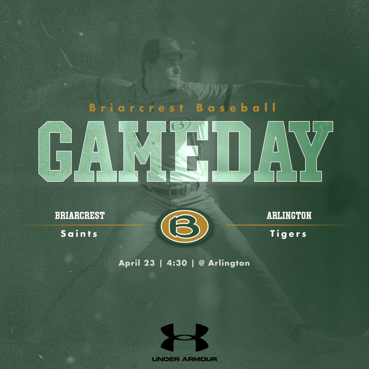 ITS SAINTS BASEBALL GAMEDAY!!! The Saints will take on the Arlington Tigers today at 4:30!