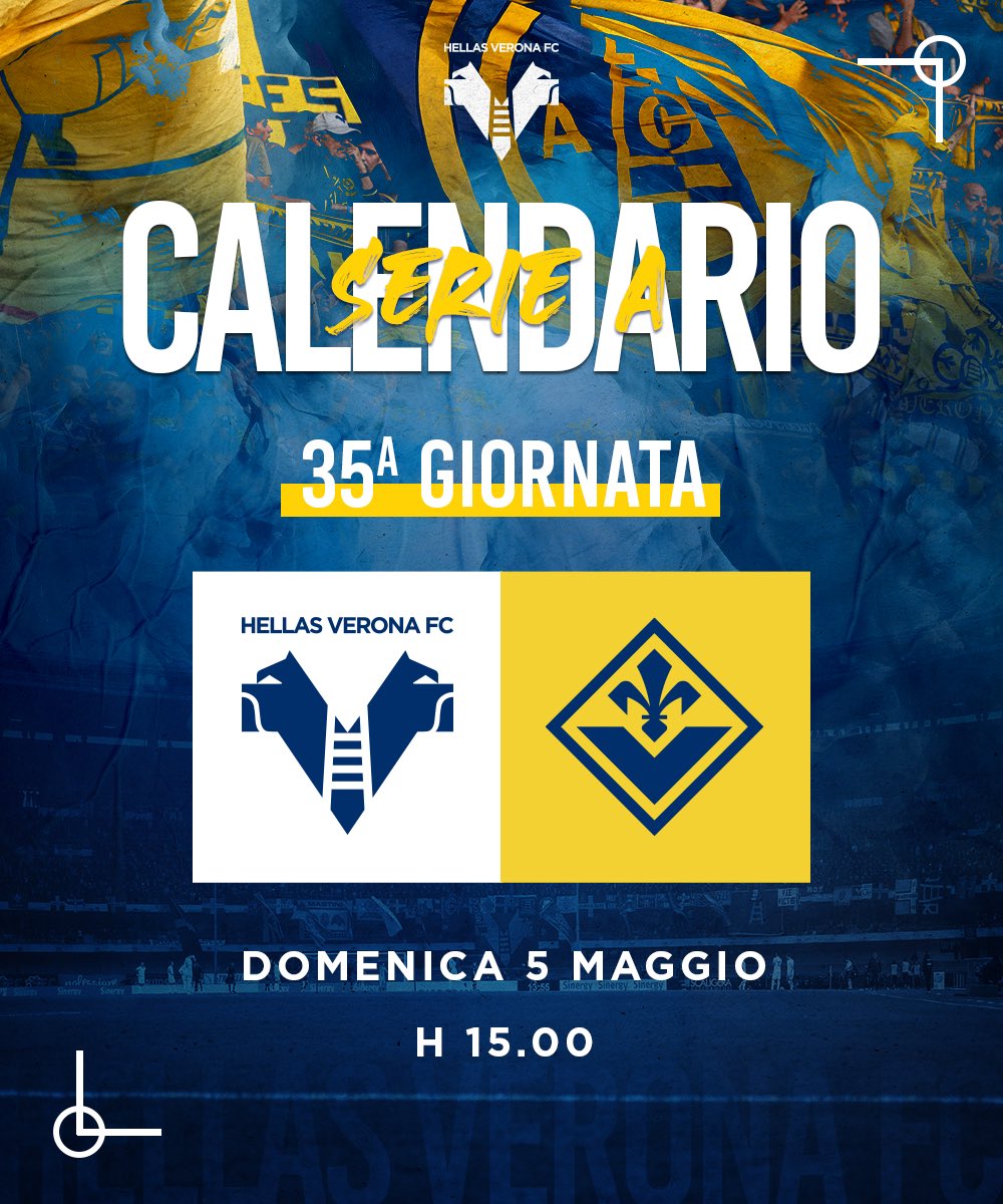 SAVE THE DATE 🗓💛💙

I gialloblù sfideranno la Fiorentina domenica 5 maggio alle 15.

#VeronaFiorentina #DaiVerona #SerieATIM