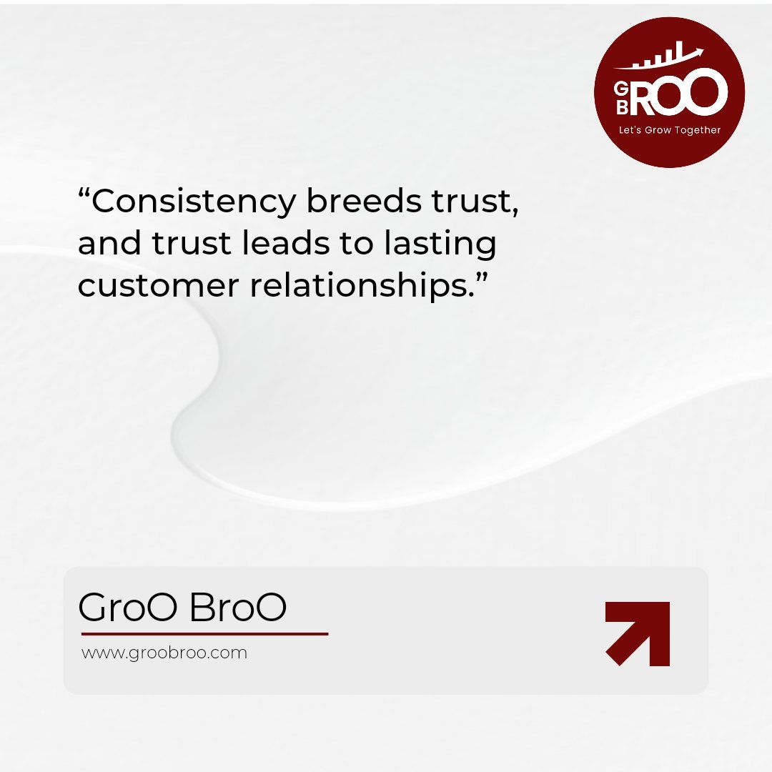 Building Trust, One Consistent Step at a Time 💼✨

For more information contact us at groobroo.com

#GroOBroO #StartupPartners #LetsGrowTogether #DigitalMarketing #TrustBuilding #ClientRelationships