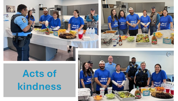 #ActsOfKindness: Thank you, #LoveChurch, for supplying and serving lunch to the officers in the Central and Western districts this past weekend. We appreciate your kindness and time spent with us! #KindCommunity