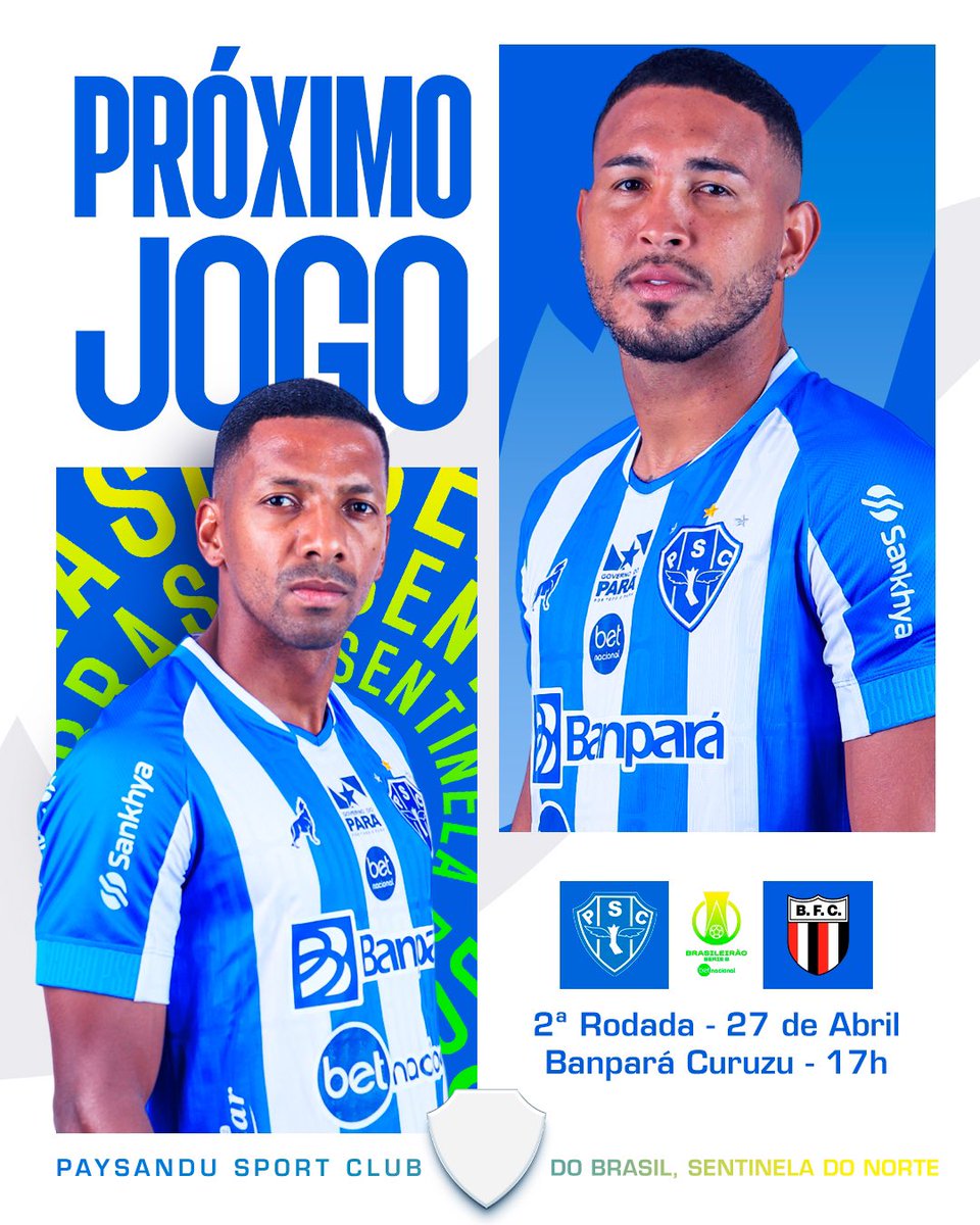 O próximo jogo do #PapãodaCuruzu é pela segunda rodada do Campeonato Brasileiro Série B 2024, neste sábado (27), às 17h no Banpará Curuzu! ⚪️🔵 #OMaiorCampeãodaAmazônia #ÉoLoBo