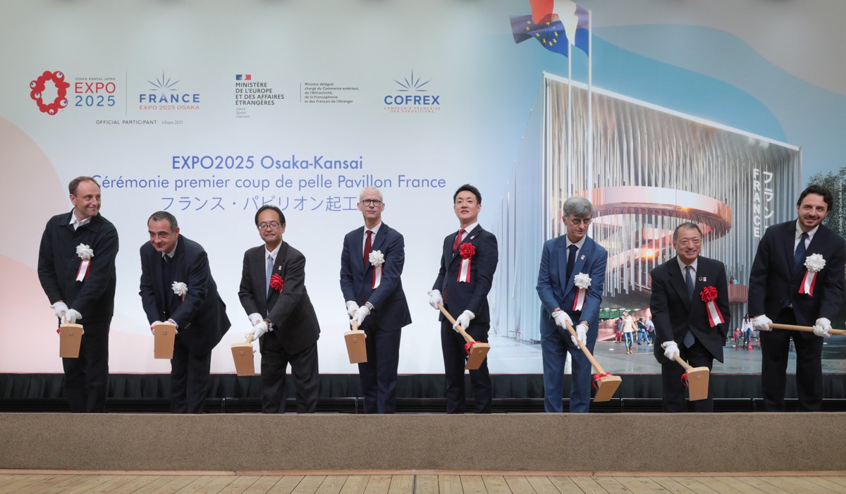 C’est officiel, le premier coup de pelle du Pavillon France vient d’être donné sur le site de l’Exposition universelle Osaka 2025 ! Découvrez le communiqué de presse 👉 bit.ly/49Qt4AQ