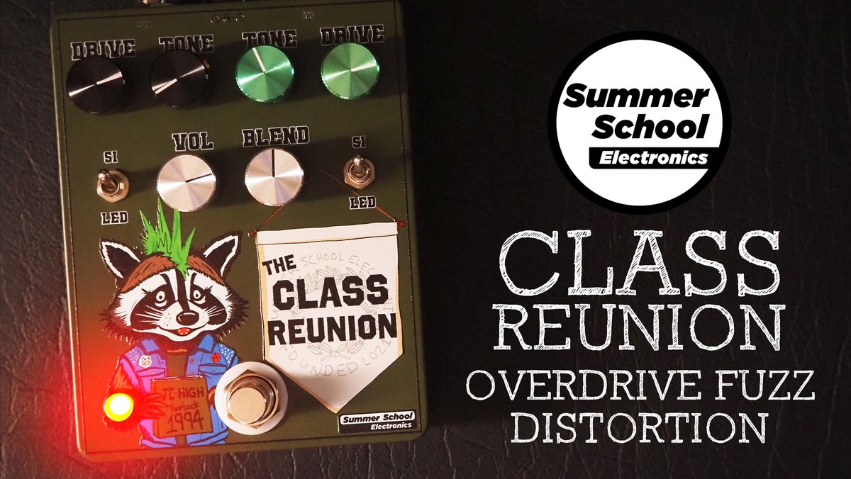 pedaloftheday's tweet photo. NEW PEDAL DAY!! Help welcome another awesome creation from our friend Mark over at #SummerSchoolElectronics, the Class Reunion Overdrive Fuzz Distortion!! Demo out NOW, cheers!!
https://t.co/O1BBW1qigp
#pedaloftheday #summerschool #guitarpedals #guitar #classreunion https://t.co/uUSdAI2ETX