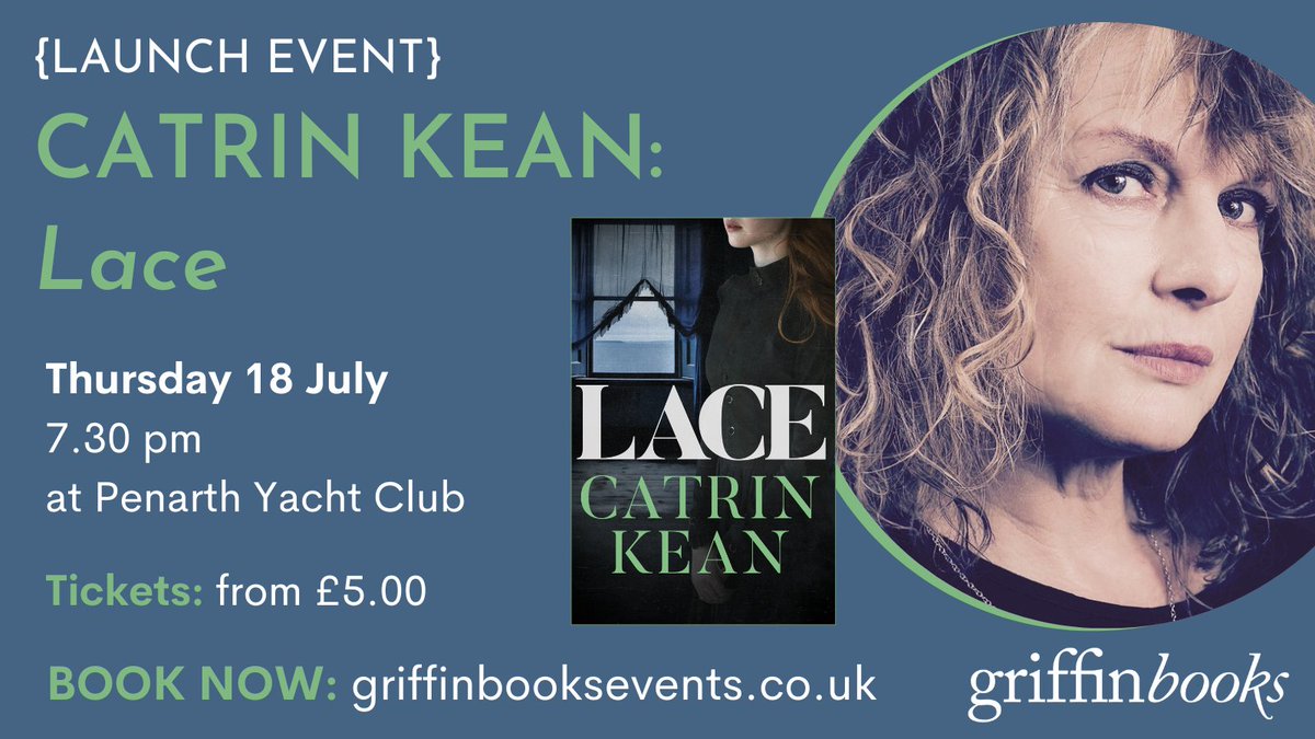 Join Author Catrin Kean to celebrate the launch of her fantastic new novel LACE this July with the wonderful @GriffinBooksUK. Get your tickets before they sell out here: ticketsource.co.uk/griffinbooks/t…