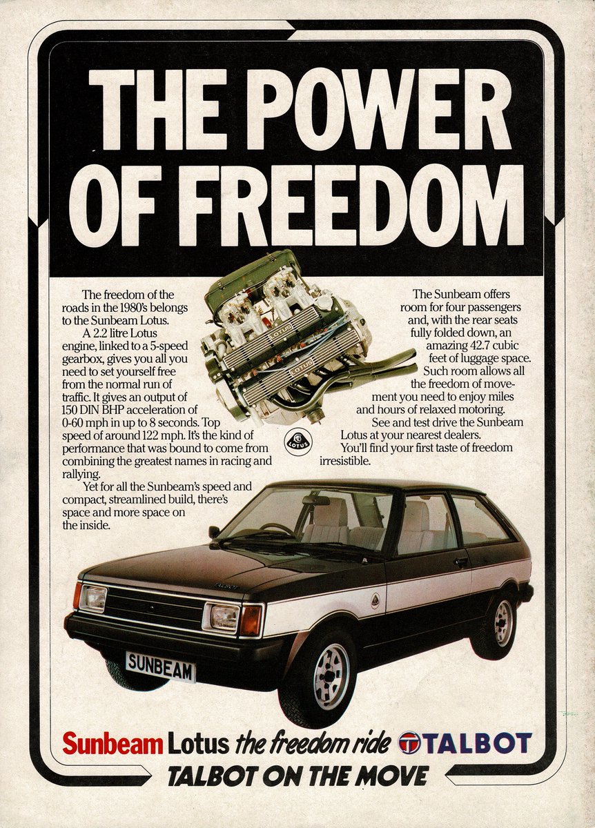 flaneurUK's tweet image. #TalbotTuesday Talbot Sunbeam Lotus in April 1980, with the power of Lotus, did a lot for the rebrand from Chrysler (the badge was still just about visible on the grille!) - especially the motor sport success of the Sunbeam.