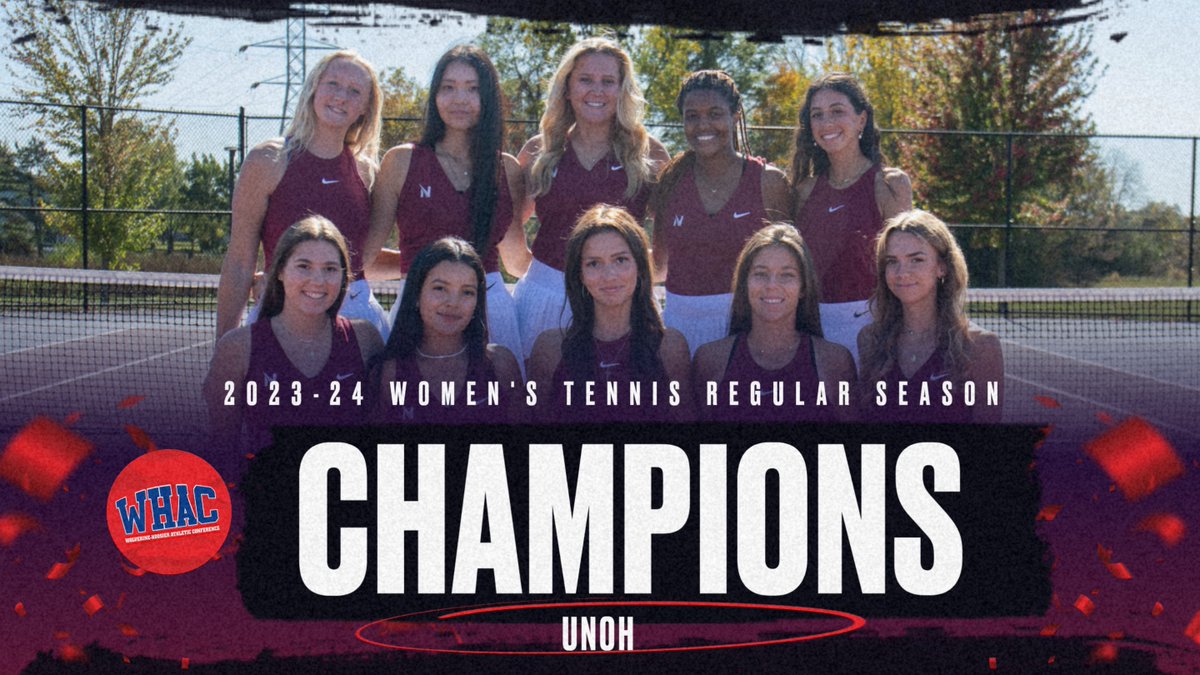 Congratulations to UNOH Men's and Women's Tennis on winning the WHAC regular season championships. Both finished their respective regular seasons with 6-0 records and are the top seeds in the WHAC Tournament.