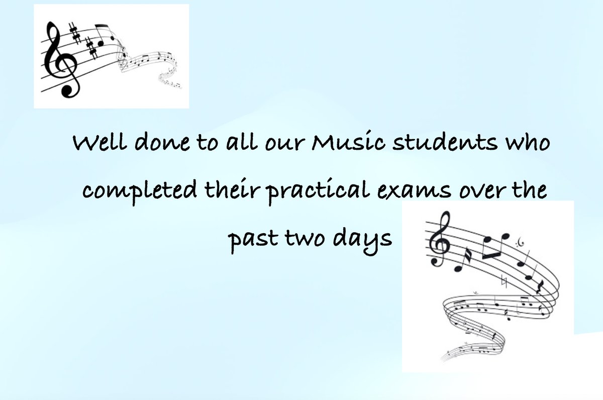 Congratulations to our 3rd year Music classes who finished their practical exams today