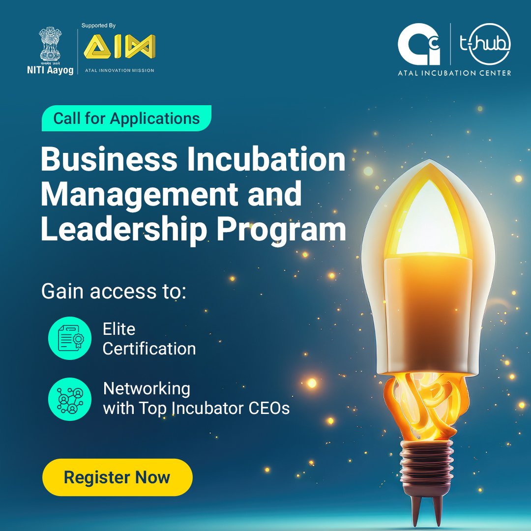 Unlock your potential in business incubation with our Business Incubation Management & Leadership Program.

Elevate your credentials and connect with industry leaders today!

Apply now bit.ly/3SL0mMO

#InnovateWithTHub #InnovationEcosystem #Incubation #Leadership