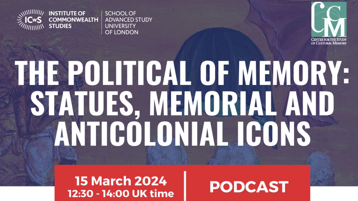 The recording of our recent event 'The Political of Memory: Statues, Memorial and Anticolonial Icons' is available now: hrc.sas.ac.uk/podcasts/polit… #Politics #India #BirsaMovement #BirsaMunda #Memory #HumanRights @ILCS_SAS