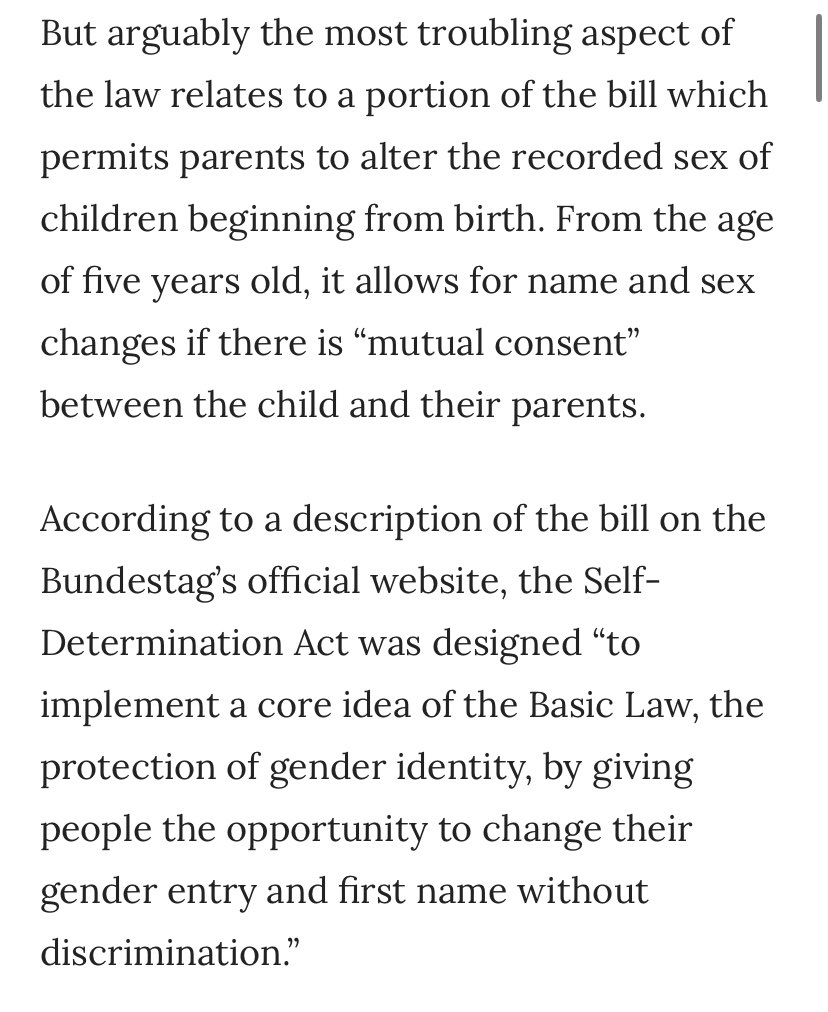 #Breaking #Germany #TransDayOfVisibility 

🚨 Breaking : Germany passed new law that enables parents to 'transition' their babies at birth.

The Self-Determination Act also established a €10,000 fine for exposing transgender person's biological sex or 'deadname.'