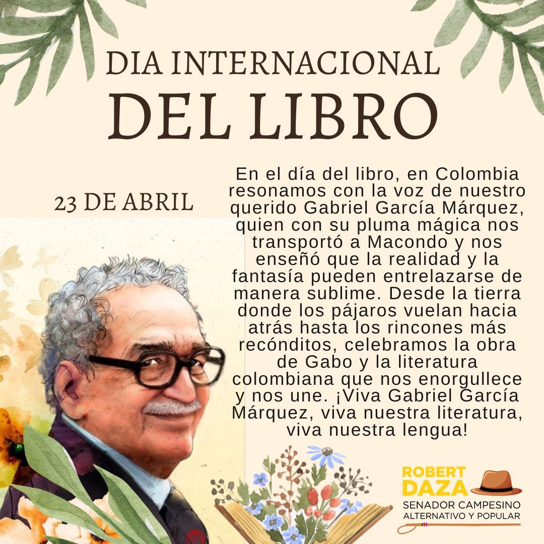 En este Martes de abril, celebramos el poder de las palabras en el #DíaDelIdiomaEspañol y el #DíaInternacionalDelLibro. Recordamos a los genios literarios Cervantes y Gabo, cuyas obras siguen inspirando y conectando al mundo entero. 

¡Que la literatura siga siendo puente de