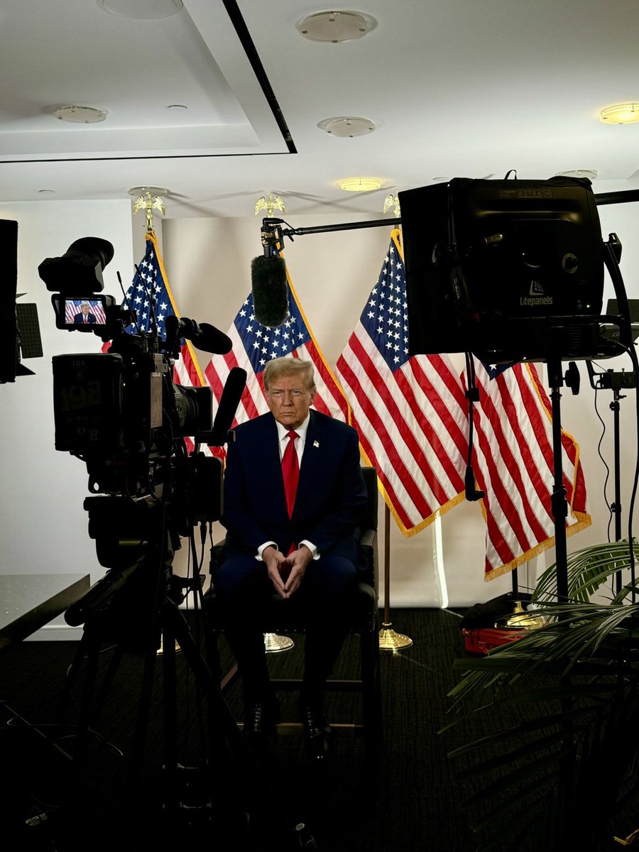 President Trump doing local Pennsylvania TV before heading to the court house. Biden’s election interference Trial won’t stop him from sharing his winning message with voters across the country. 🇺🇸