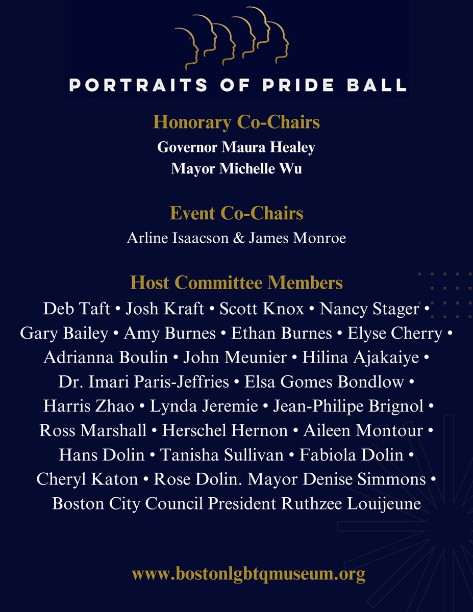 Portraits of Pride Ball by the <a href="/BOSLGBTQMUSEUM/">Boston LGBTQ+ Museum of Art, History & Culture</a> 

Get your tickets now!

eventbrite.com/e/the-portrait…