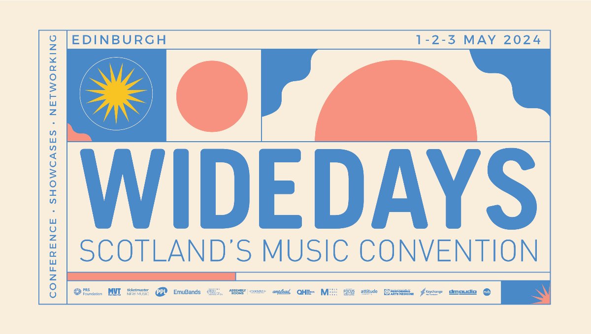 1-3 May in Edinburgh @widedays gets underway feat. @asksupermann @thejoshuahotel Mama Terra aka @cafollamusic @kohlamusic @LeifCoffield @indoorfoxes @zoegrahammusic +more presented in assoc. @musicvenuetrust + @mformontreal @FocusWales tickets / info ➡ widedays.com