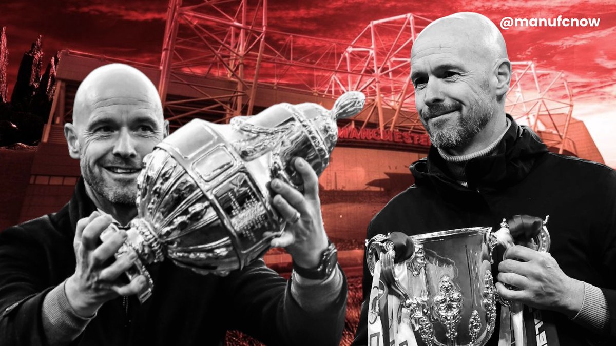 TEN HAG - 5 CUP FINALS IN 4 YEARS!

1. April 18, 2021 - Ajax win the KNVB Cup final✅️ 🏆

2. April 17, 2022 - Ajax lose the KNVB Cup final  ❌️🏆

3. February 26, 2023 - Manchester United win the Carabao Cup final✅️🏆

4. June 3, 2023 - Man United lose FA Cup Final  ❌️🏆…