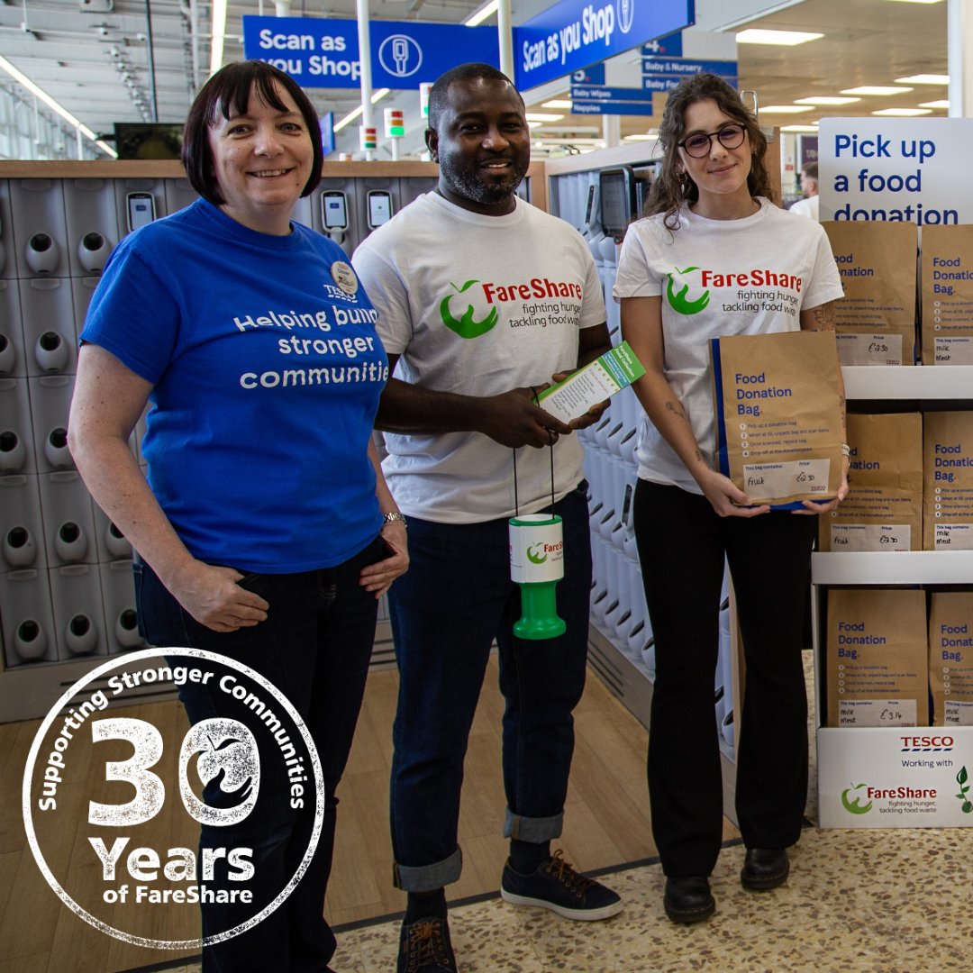We’ve worked with @Tesco for more than 11 years to help get good food to people, rather than letting it go to waste.  

Through our award-winning partnership, Tesco has provided us with food and funding to ensure we can deliver food to people in the community 👇
