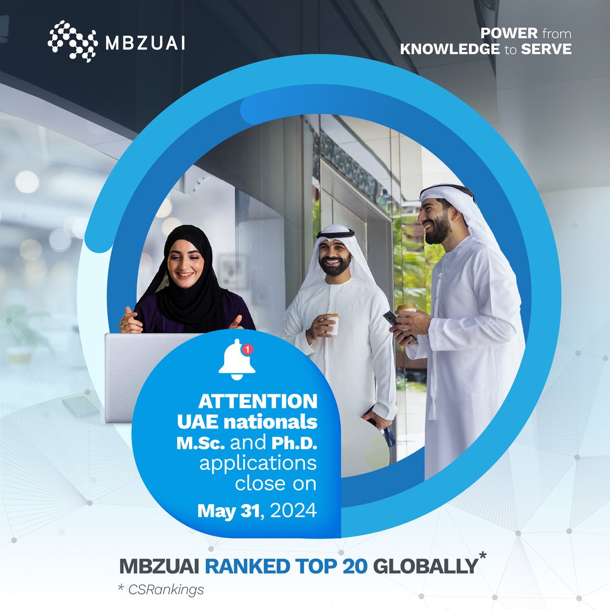 The UAE has been at the forefront of AI innovation, leading its diverse applications across various fields. At MBZUAI, we invite you to participate in this revolutionary journey by diving into AI's limitless potential. From learning the core concept of machine learning, computer…