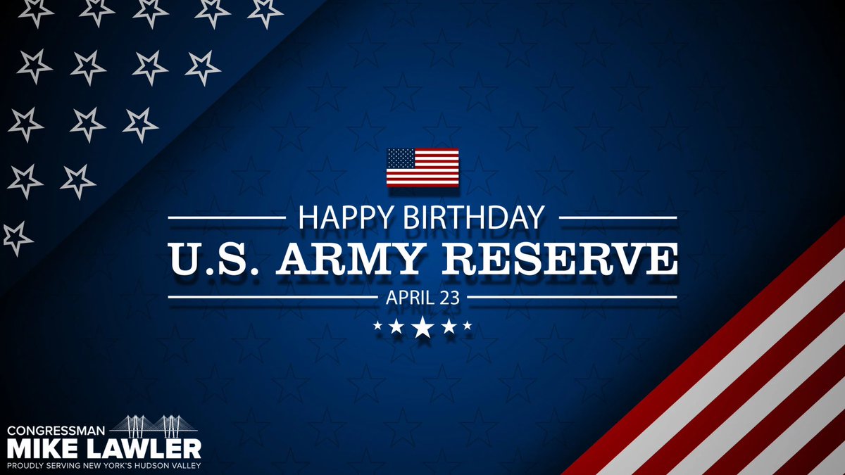 Today is the 116th birthday of the U.S. Army Reserve. Thank you to all the men and women in our Reserves who stand ready to answer the nation's call.