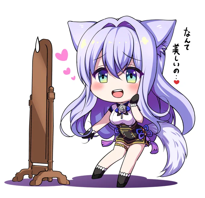 美しすぎる自分の新ボディに見惚れる白雪みしろさん。(おめでとうございます。) #白雪画廊 