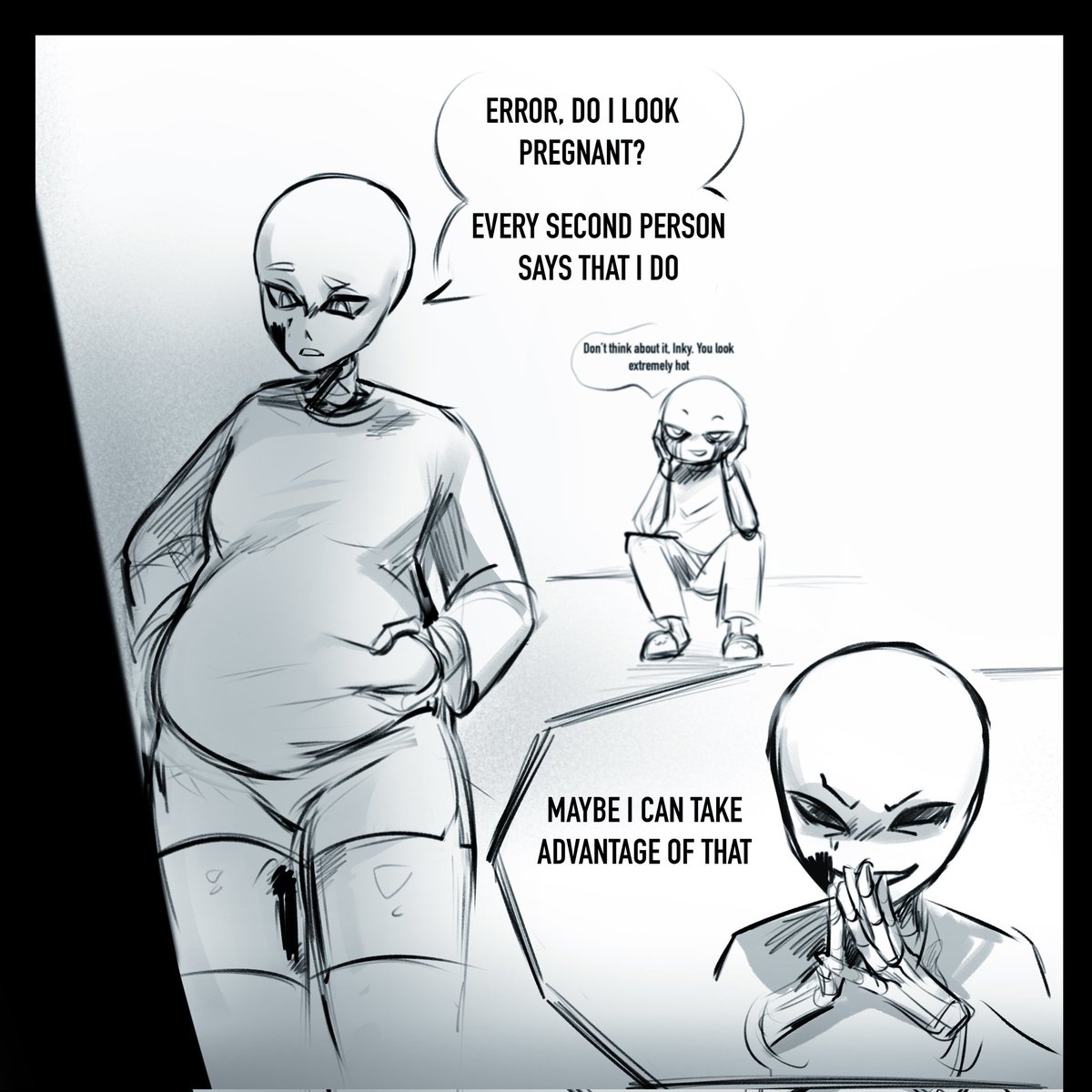 acro_ein's tweet image. Error fed him well, he is not pregnant(
#inksans #errorsans #errorink