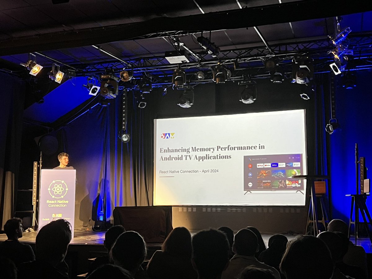 Guillaume Diallo (@guitoof) on Twitter photo Let’s kickoff the afternoon <a href="/ReactNativeConn/">React Native Connection</a> with a deep dive into performances issues… & solution for 📺 TV applications with <a href="/reactnative/">React Native</a>
by Maël Giret
⚡️<a href="/bam_lab/">Theodo Apps</a> Let’s kickoff the afternoon <a href="/ReactNativeConn/">React Native Connection</a> with a deep dive into performances issues… & solution for 📺 TV applications with <a href="/reactnative/">React Native</a>
by Maël Giret
⚡️<a href="/bam_lab/">Theodo Apps</a>