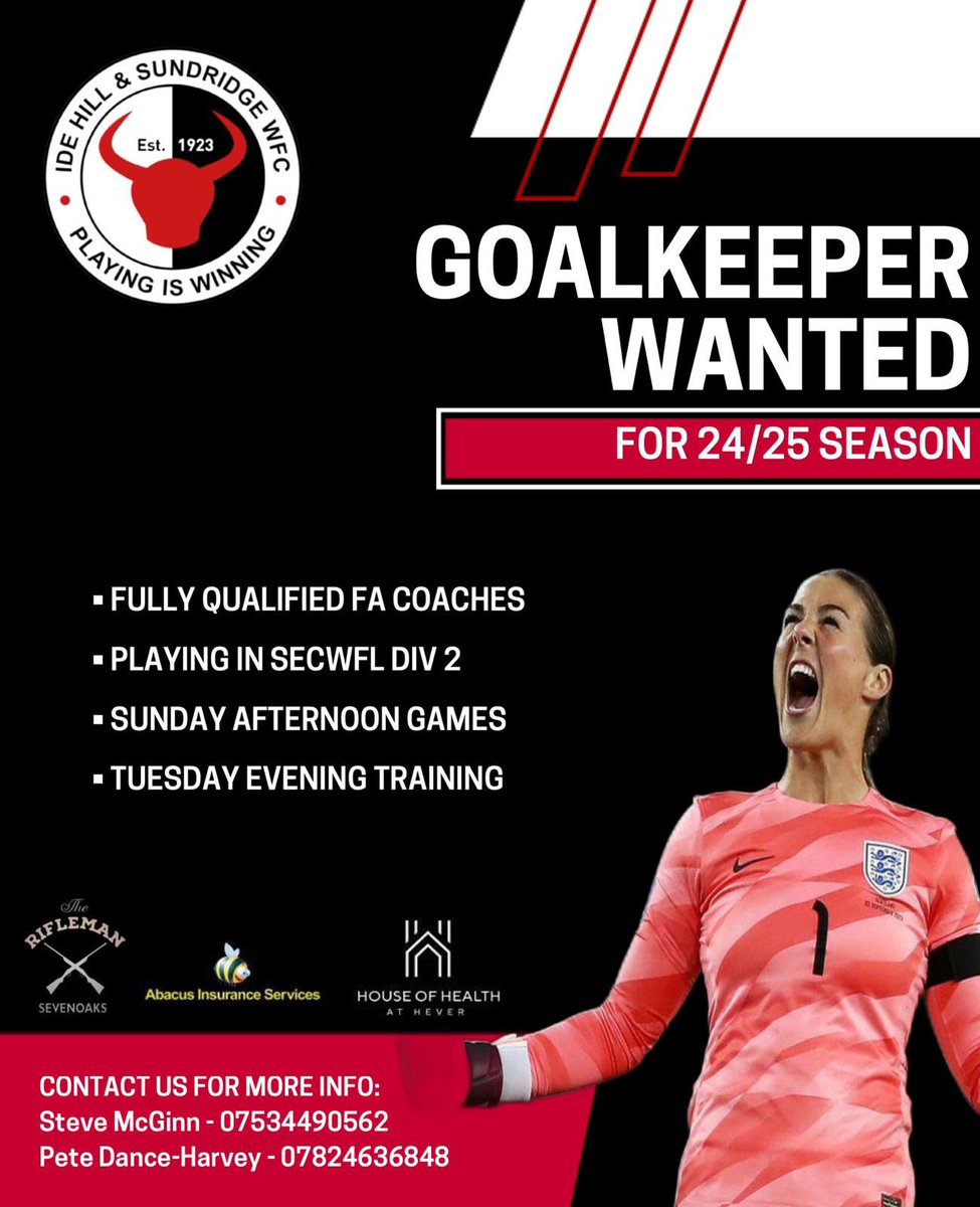 holly300992's tweet photo. * IDE HILL LADIES ARE LOOKING FOR A GOALKEEPER FOR THE 24/25 SEASON* 

Must be 16years or over. 
Training will be provided. 

We are a friendly bunch… PM me if you know of anyone or if you’re interested. ⚽️⚽️🖤🤍 https://t.co/DcjpwN8k23