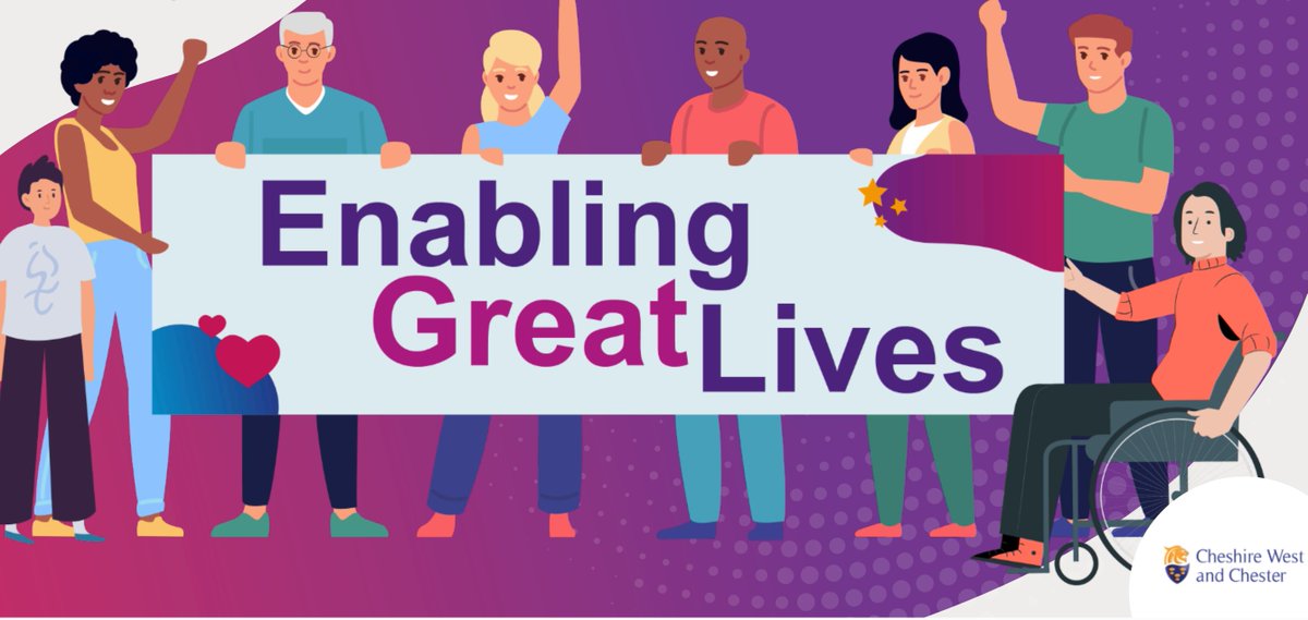 ❤️ #WeAreCWVA is working with @Go_CheshireWest to hold a webinar about the consultation for Enabling Great Lives, the Council’s new strategy for Adult Social Care.

Register ➡️ eventbrite.co.uk/e/887462473147…

#NeverMoreNeeded